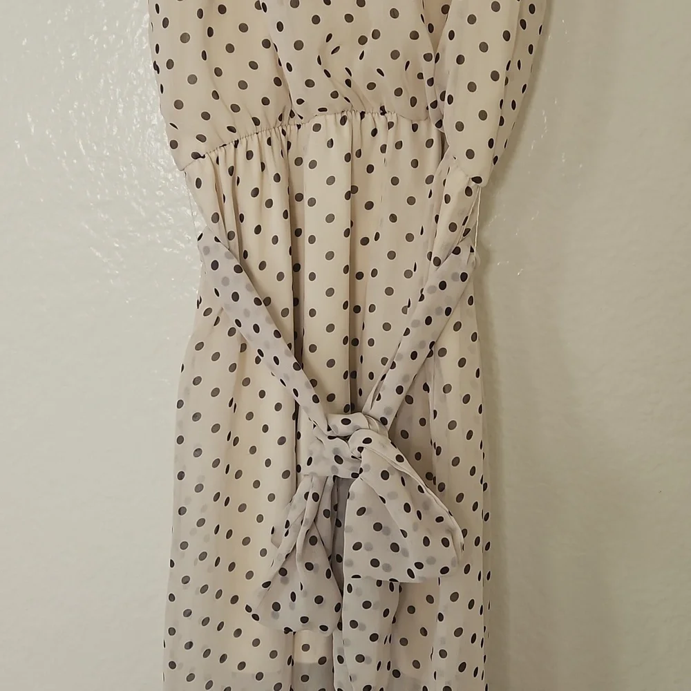Sweet Pea Cream and Black Polka Dot Dress - Picture 7 of 7